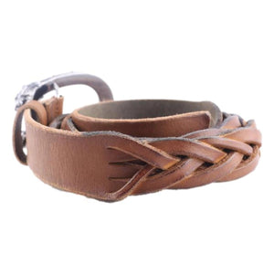 Gucci Dionysus Braided Leather Belt in Brown