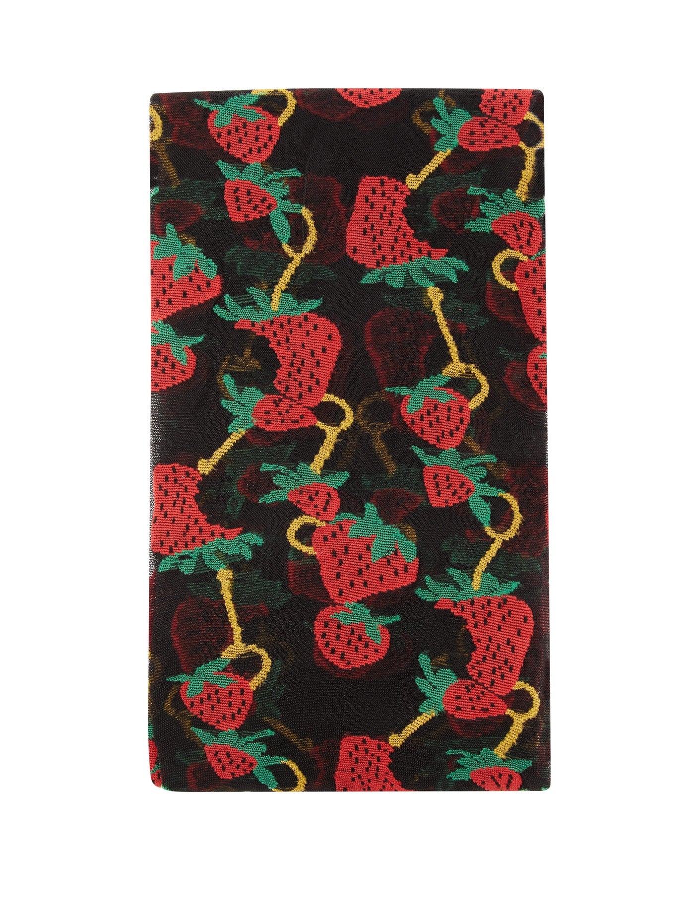 Gucci Strawberry Horse-bit Pattern Socks in Black