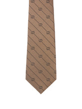 Load image into Gallery viewer, Gucci GG Striped Silk-jacquard Tie in Brown