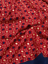 Load image into Gallery viewer, Gucci GG Hearts &amp; Stars Silk Scarf in Red