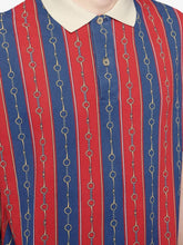 Load image into Gallery viewer, Gucci Horse-bit Chain Print Polo Shirt in Red