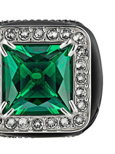 Load image into Gallery viewer, Gucci GG Crystal-embellished Signet Ring in Green