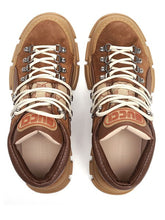 Load image into Gallery viewer, Gucci Men&#39;s GG Flashtrek Monogram Suede Sneaker in Brown