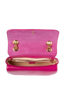 Gucci GG Suede Marina Shoulder Bag in Pink