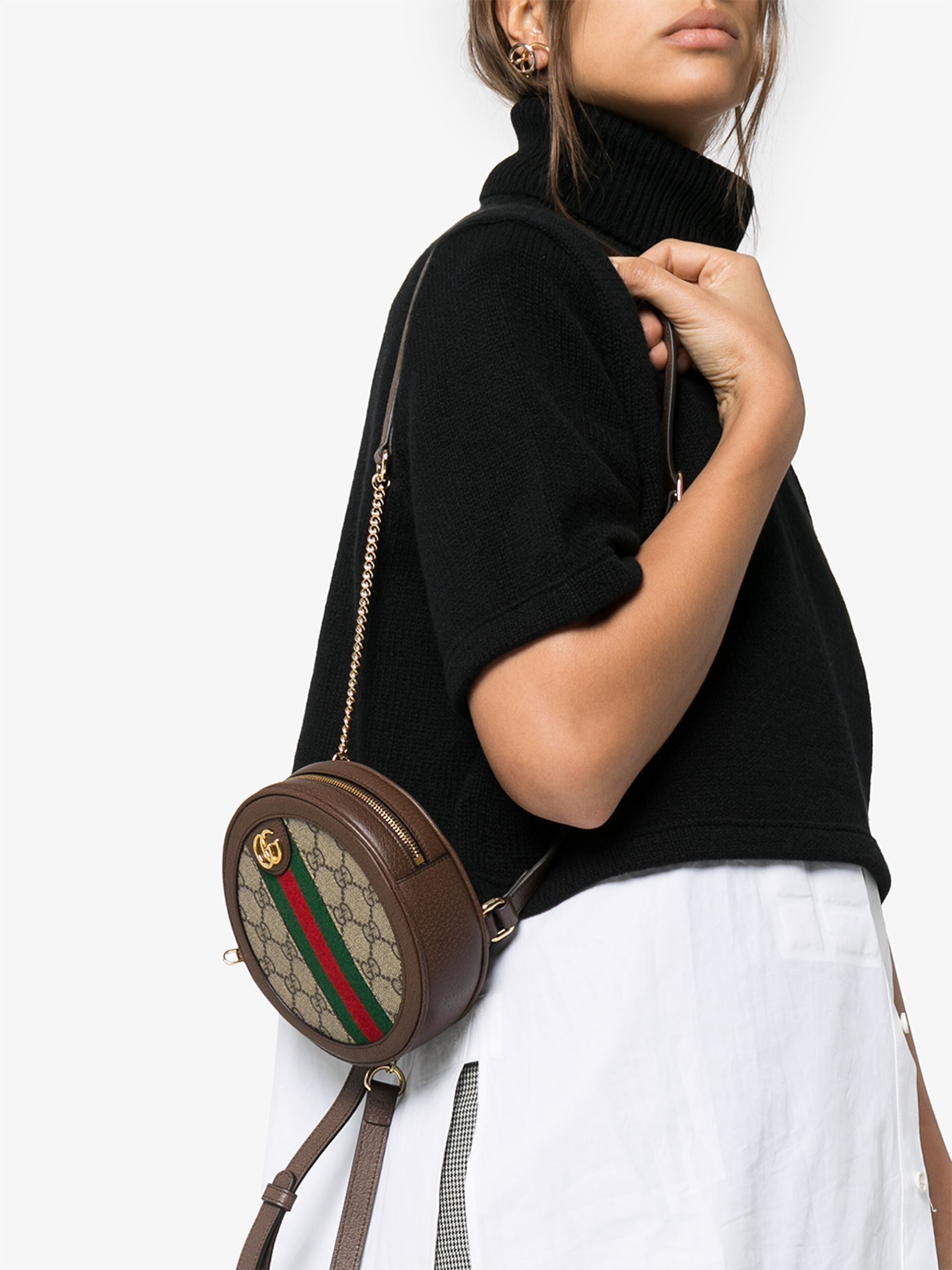 Gucci Mini Canvas Ophidia Backpack - Beige