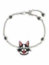 Load image into Gallery viewer, Gucci Bosco Dog Bracelet with Crystals in Sterling Silver