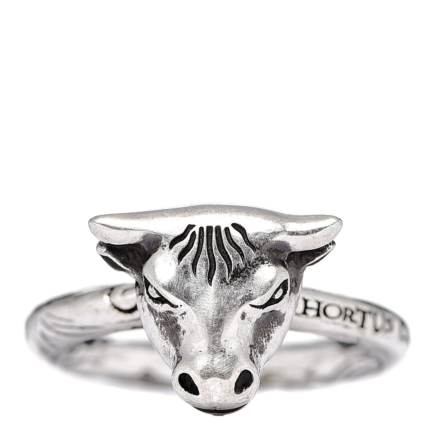 Gucci Anger Forest Bulls Head Ring in Sterling Silver