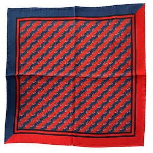 Gucci Two-toned Horse-bit Pocket Square in Red