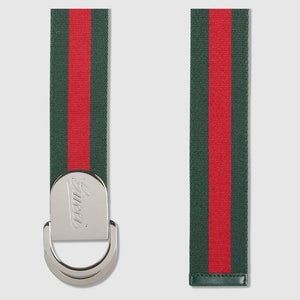 Gucci Web Belt with Gucci Buckle in Green