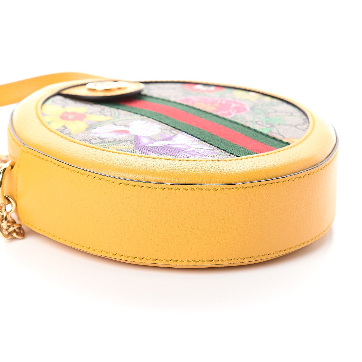 A Gucci Ophidia Round Coin Purse GG Coated Canvas 