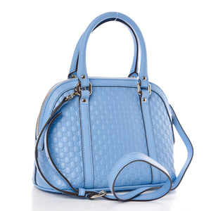 Gucci GG Microguccissima Dome Shoulder Bag in Mineral Blue
