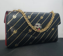 Load image into Gallery viewer, Gucci Thiara Medium Double Envelope Bag Black/Red