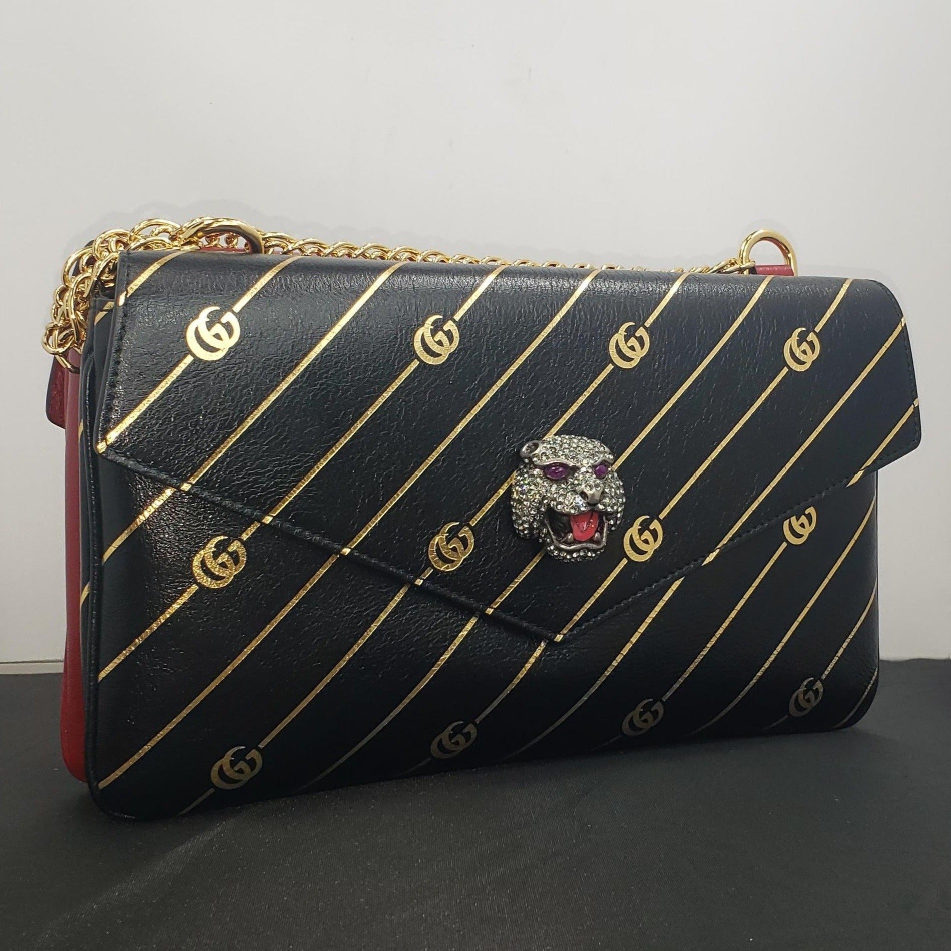 Gucci Thiara Medium Double Envelope Bag Black/Red – Gavriel.us