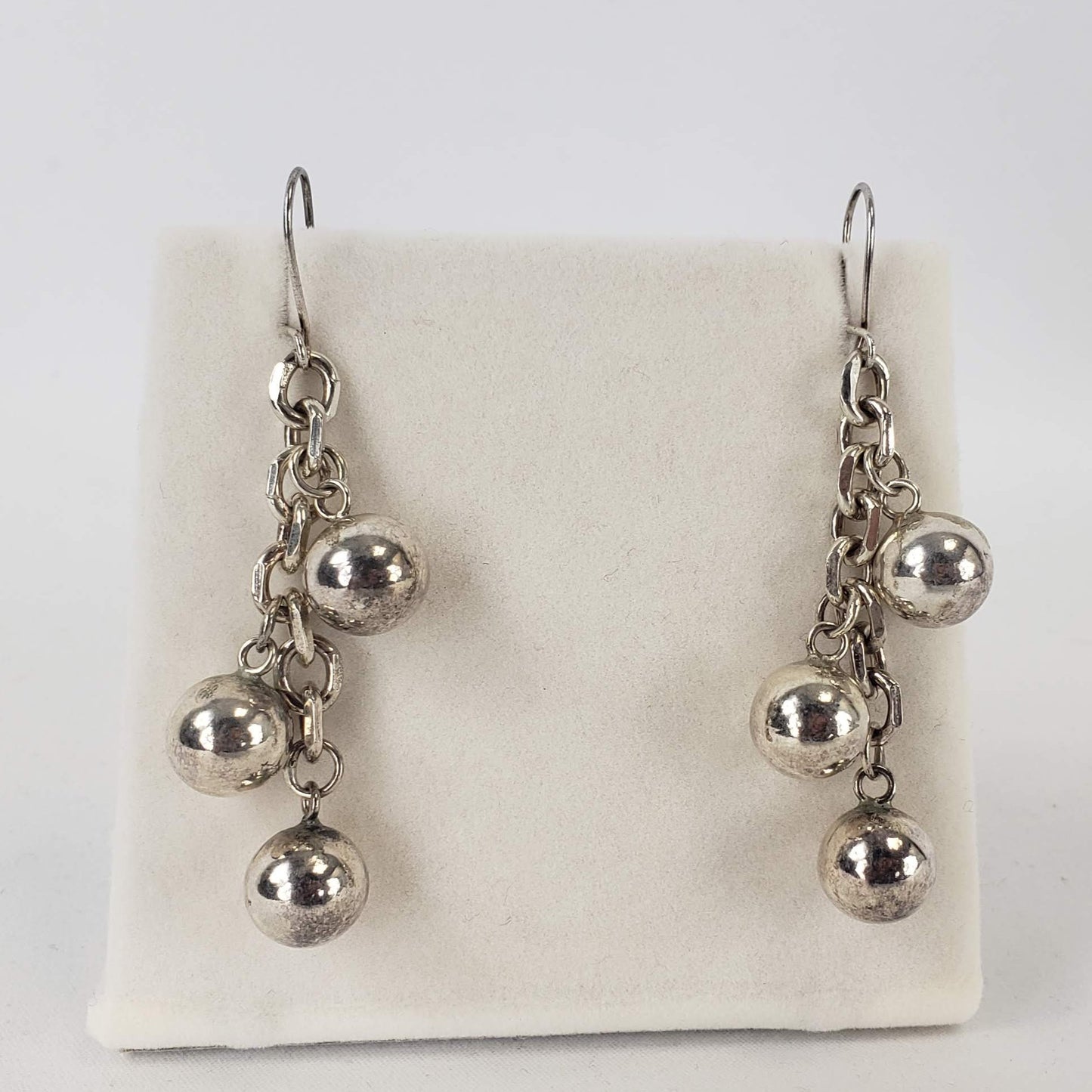 Pure Sterling Silver 925 Dropped Ball Earrings