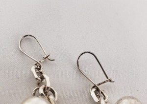 Pure Sterling Silver 925 Dropped Ball Earrings