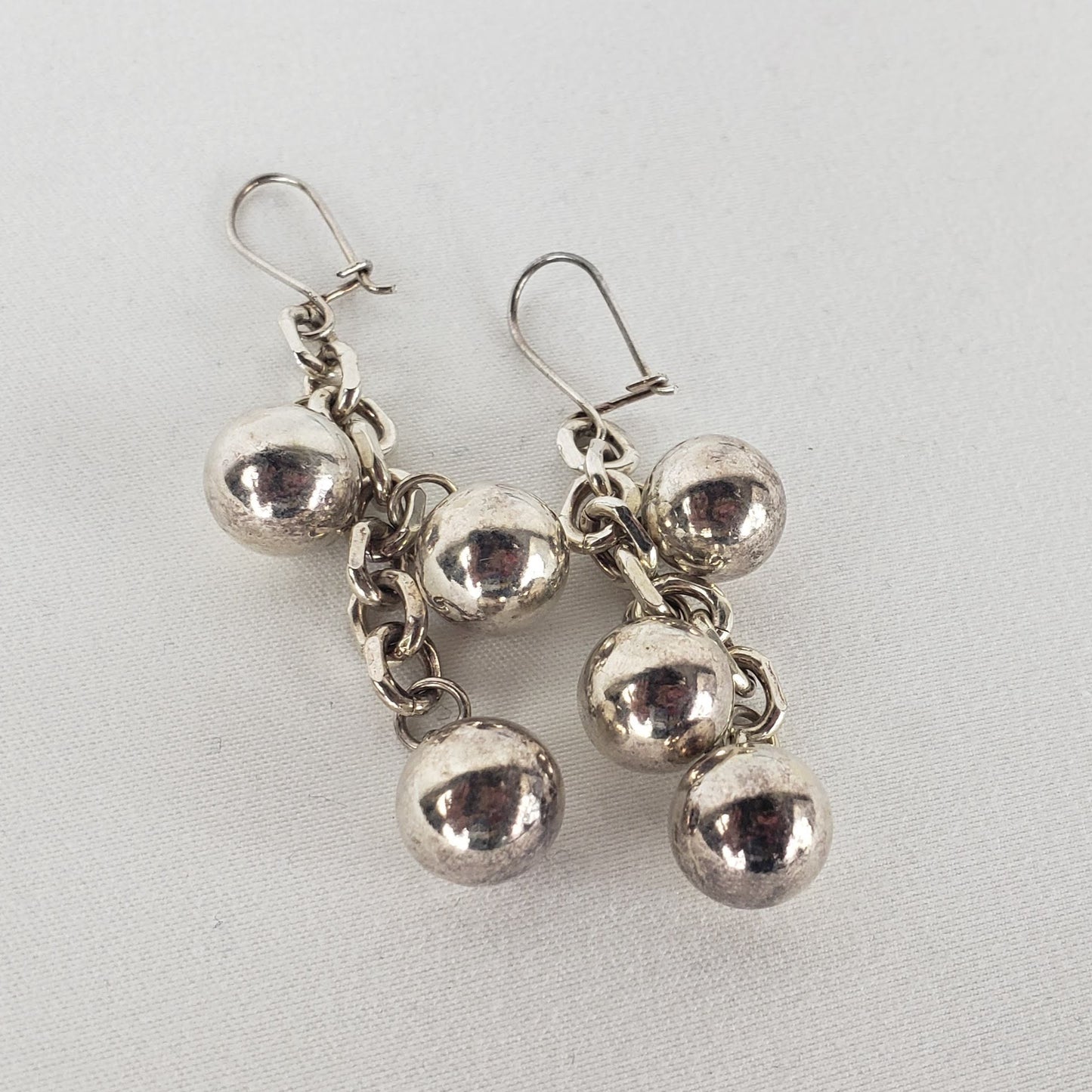 Pure Sterling Silver 925 Dropped Ball Earrings