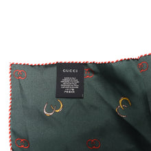 Load image into Gallery viewer, Gucci GG Horseshoe Print Pocket Square in Green