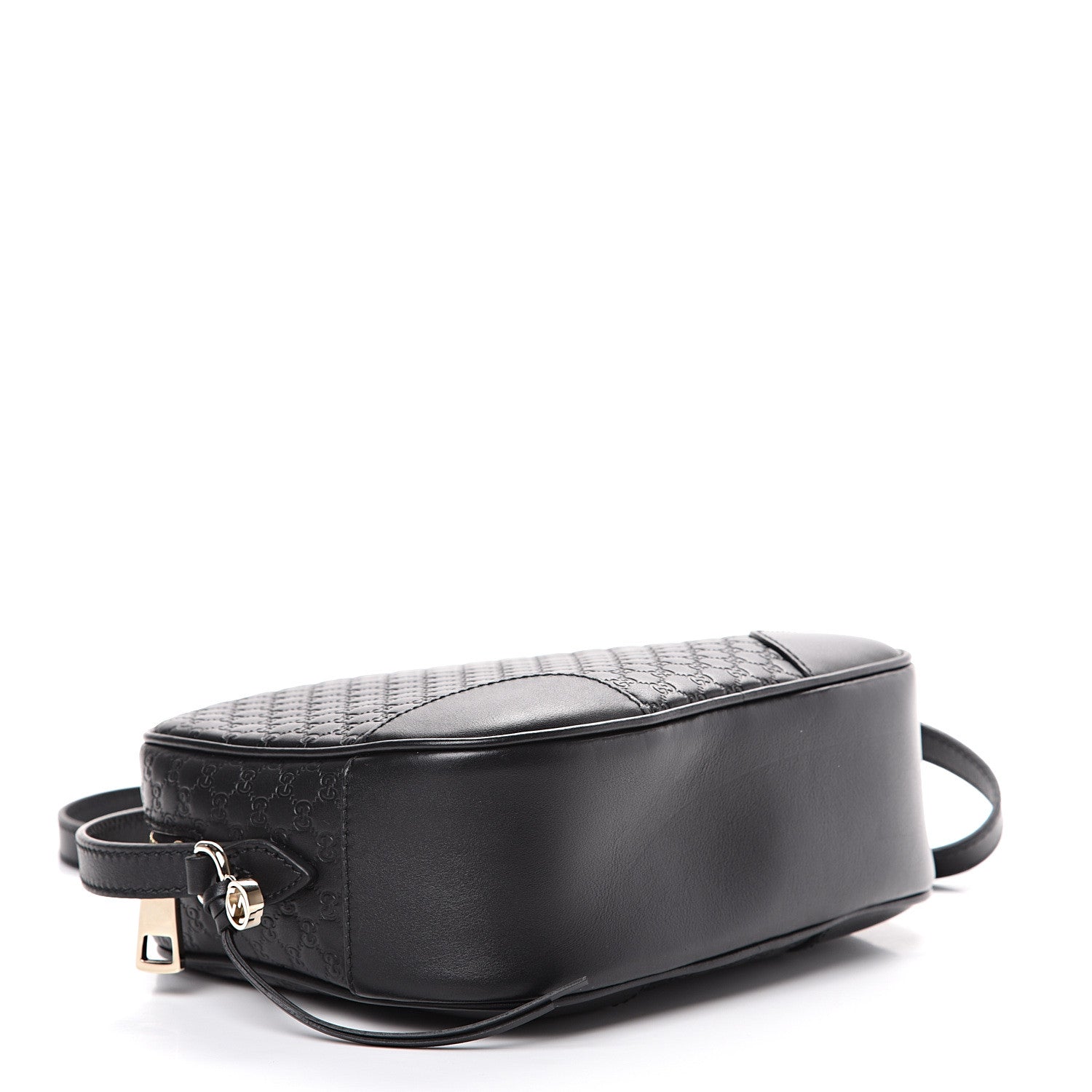 Gucci GG Embossed Messenger Bag Black in Leather with Silver-tone - US