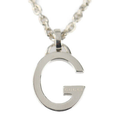 Gucci G Logo Pendant Necklace in Sterling Silver