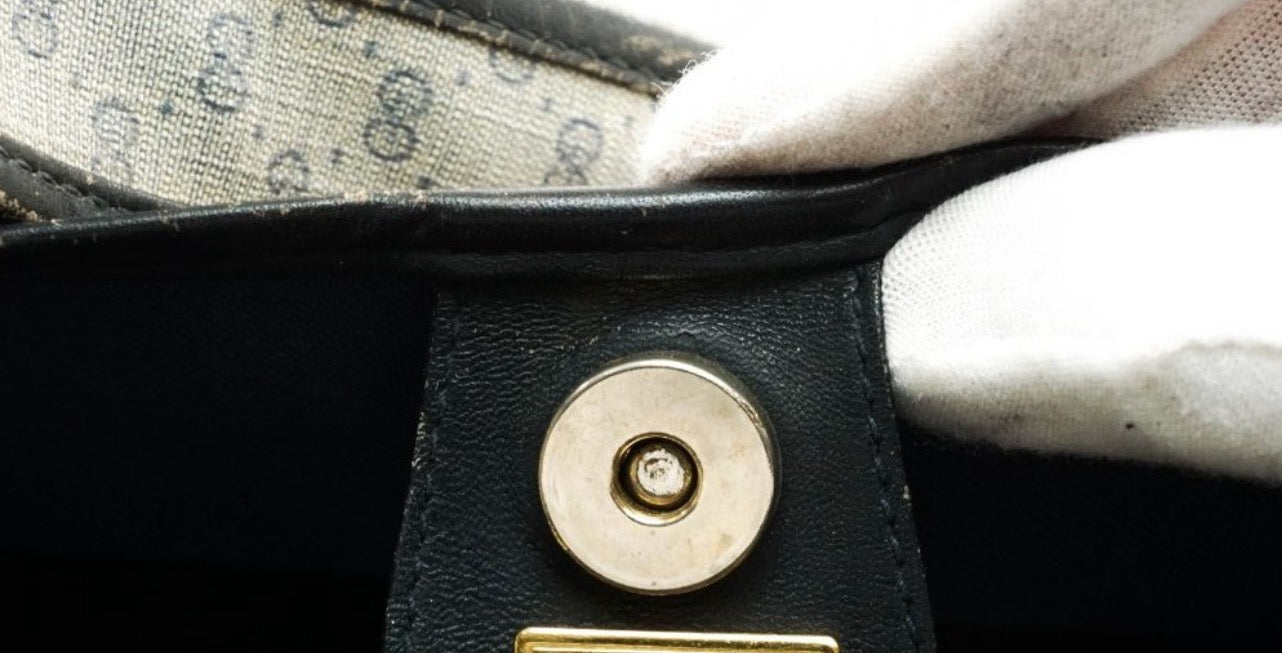 PREOWNED Gucci Tote Bag in Navy Blue