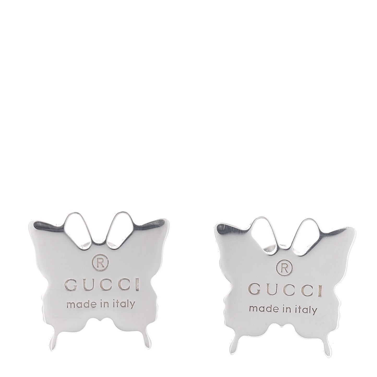 Gucci Logo Butterfly Post Earrings in Sterling Silver