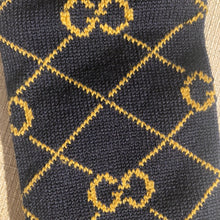 Load image into Gallery viewer, Gucci Knee High Socks in Navy with Gold Interlocking GG