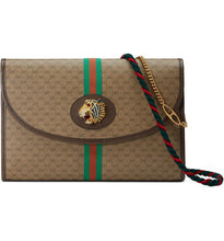 Load image into Gallery viewer, Gucci Rajah Monogram Web Shoulder Bag in Brown