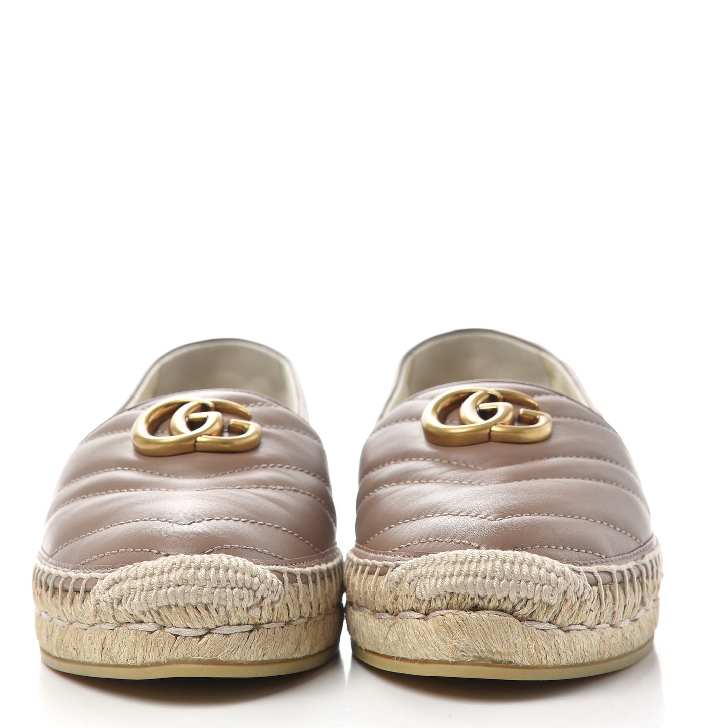 Gucci GG Marmont Matelassé Chevron Espadrilles in Rose Pink
