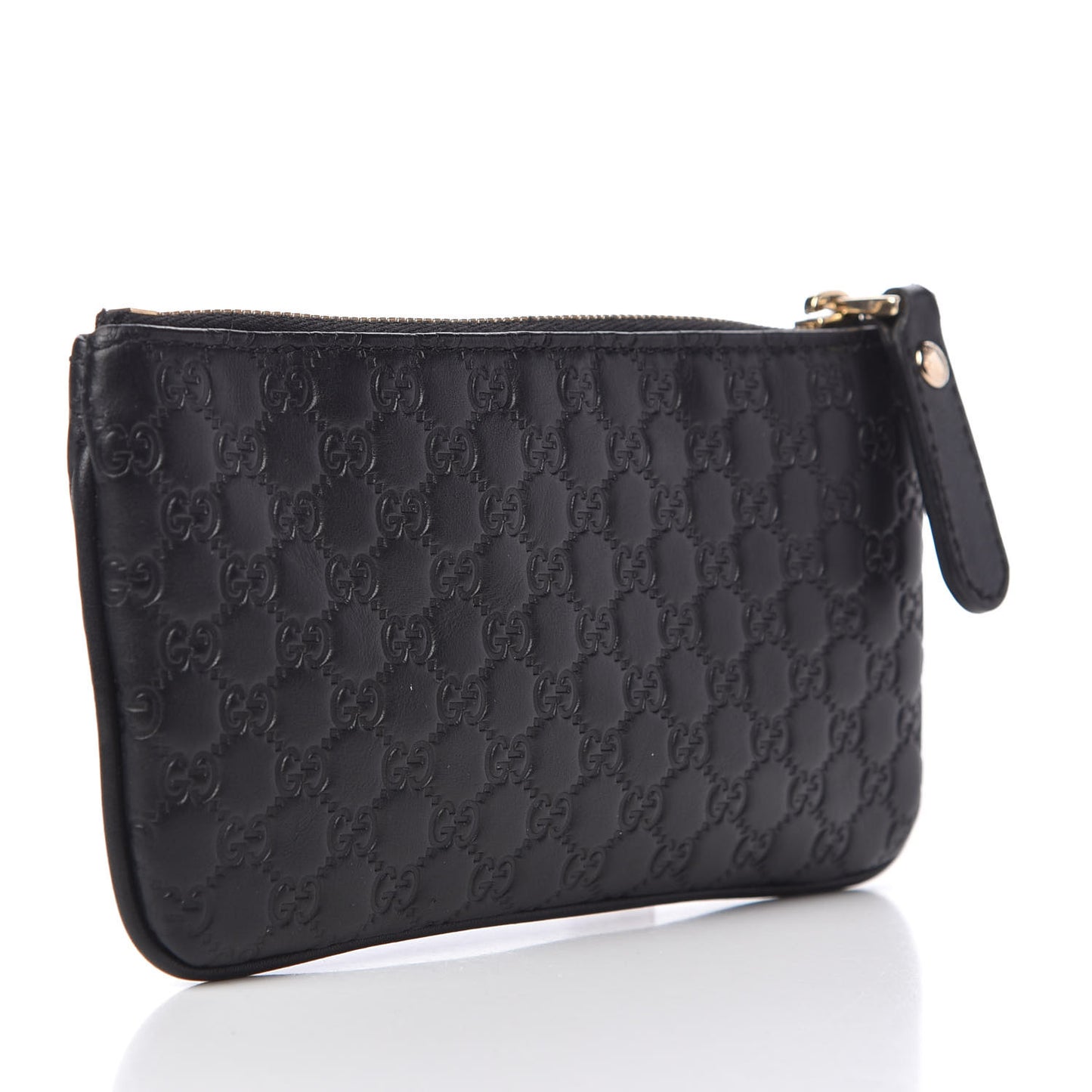 Gucci Microguccissima Key Chain Coin Pouch in Black