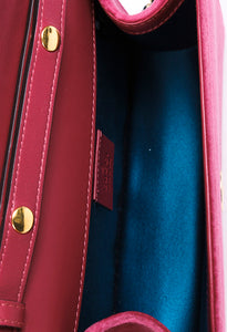 Gucci Mini Broadway Velvet Crystal Crossbody Bag in Pink