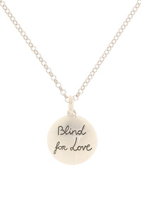 Gucci Blind X Love Round Necklace in Silver