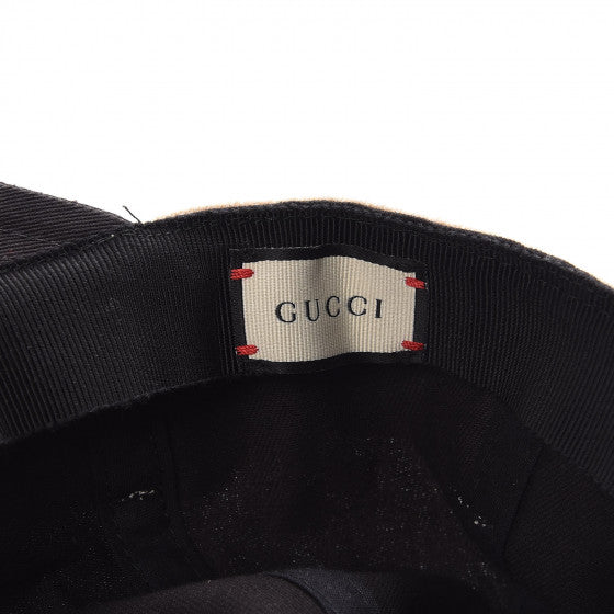 Gucci Canvas Baseball Hat with LOGO Headband in Black
