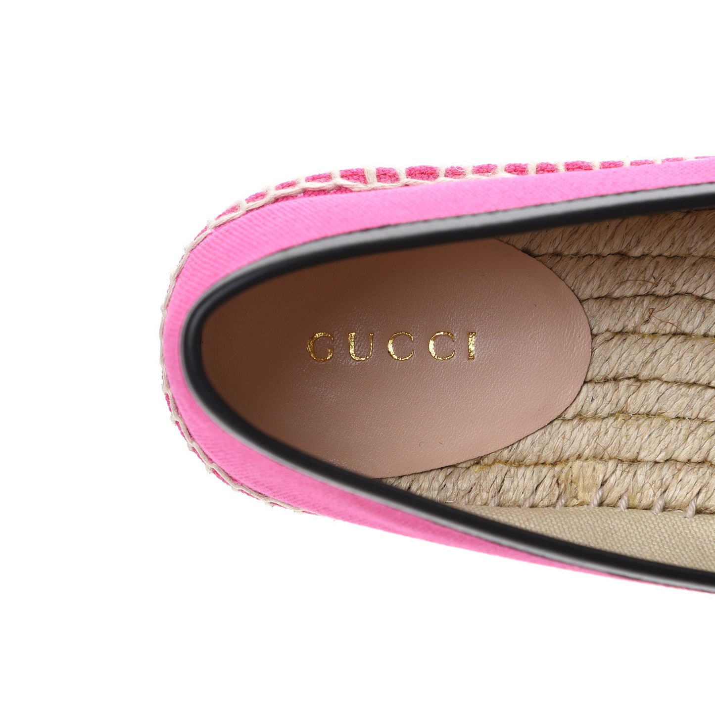 Gucci Printed Canvas Espadrille Flats in Fuchsia