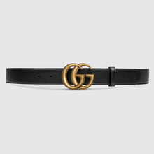Load image into Gallery viewer, Gucci Black Belt with GG Buckle