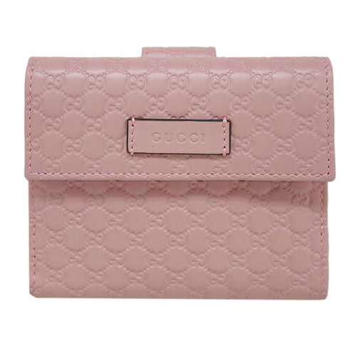 Gucci GG Microguccissima Card Case Snap Wallet in Pink