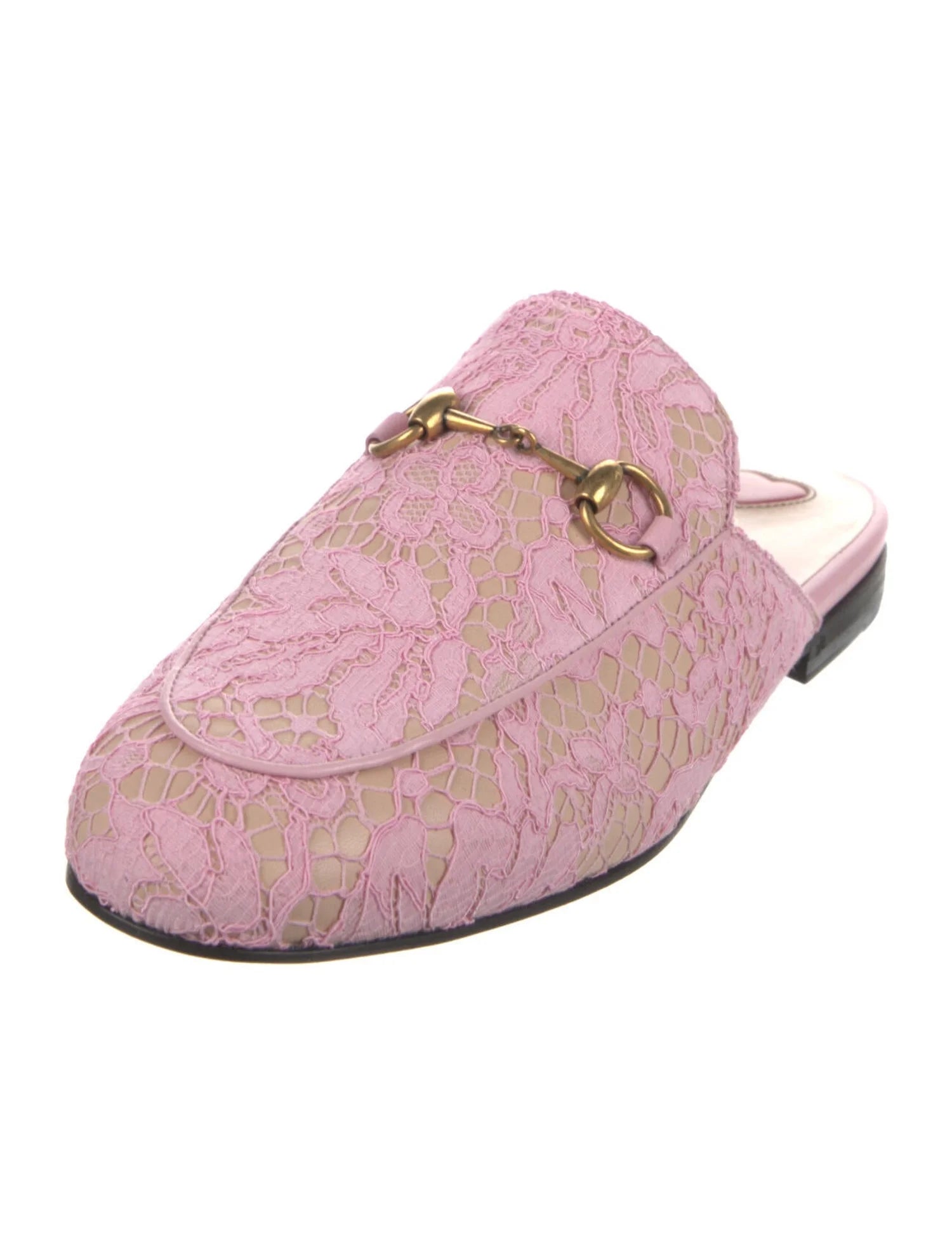 Pink gucci mules sales