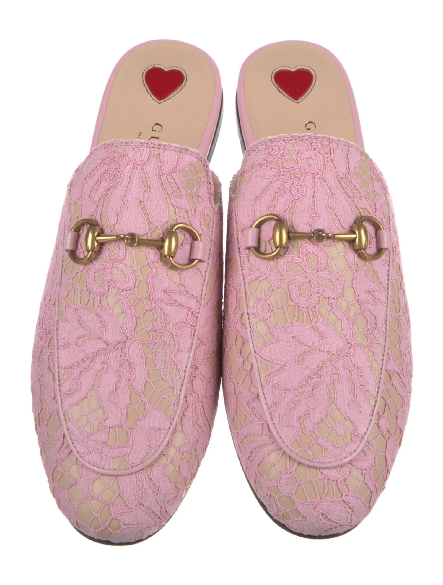 Gucci Pink Fur-lined Princetown Slippers