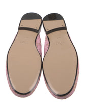 Load image into Gallery viewer, Gucci Princetown Pink Lace Leather Horsebit Mules