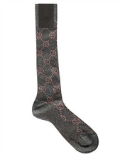Load image into Gallery viewer, Gucci GG Socks in Silver with Pink Lamé GG