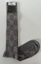 Load image into Gallery viewer, Gucci GG Socks in Silver with Pink Lamé GG