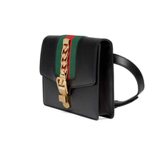 Load image into Gallery viewer, Gucci Sylvie Leather Belt Bag in Black