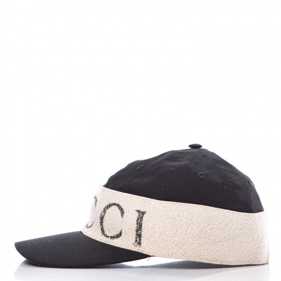 Gucci Canvas Baseball Hat with LOGO Headband in Black