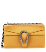 Load image into Gallery viewer, Gucci Small Dionysus Satin Shoulder Bag in Celestial Yellow
