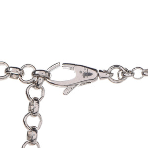 Gucci Enamel Bosco Dog Necklace in Silver