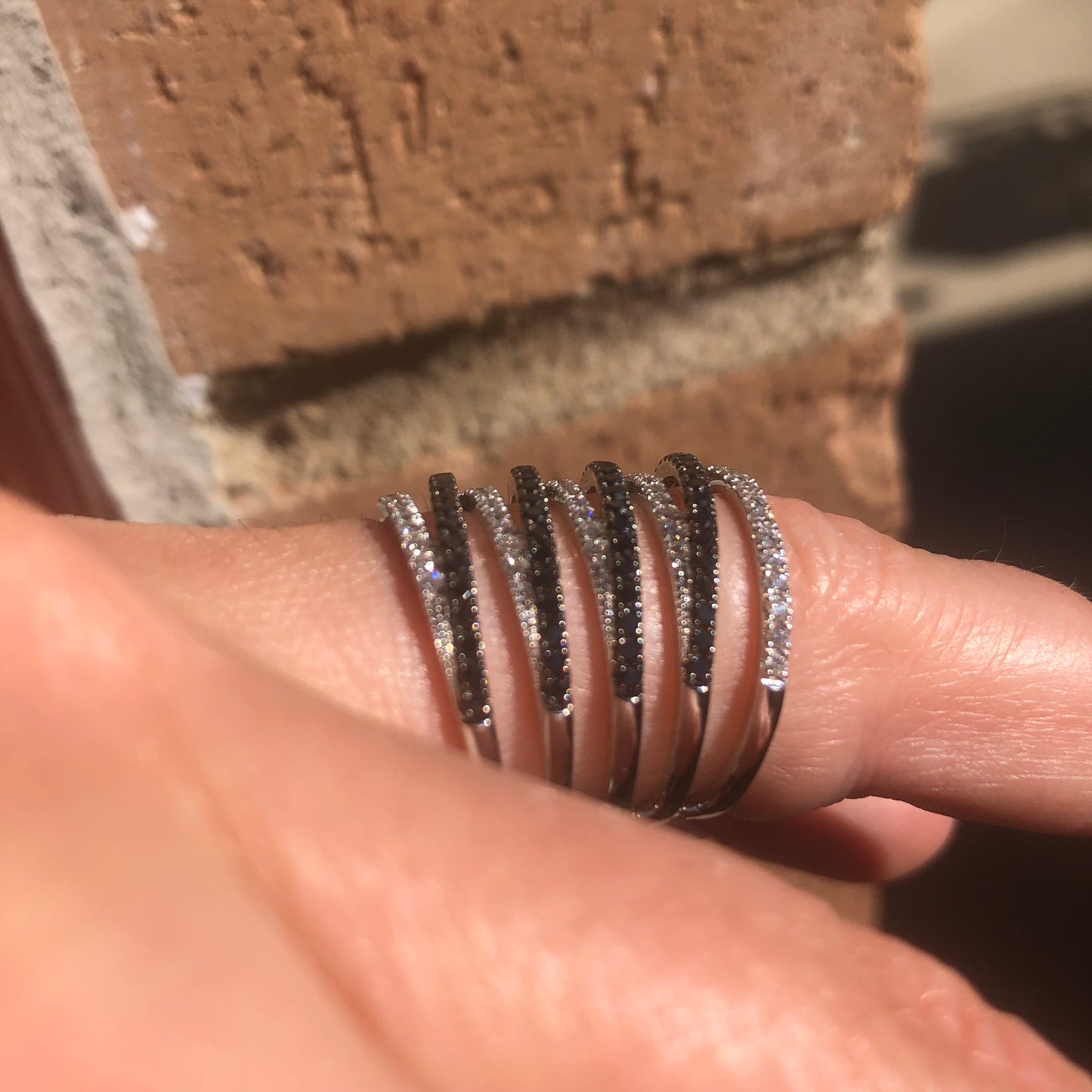 Gavriel Wrap Ring with White and Black Diamonds
