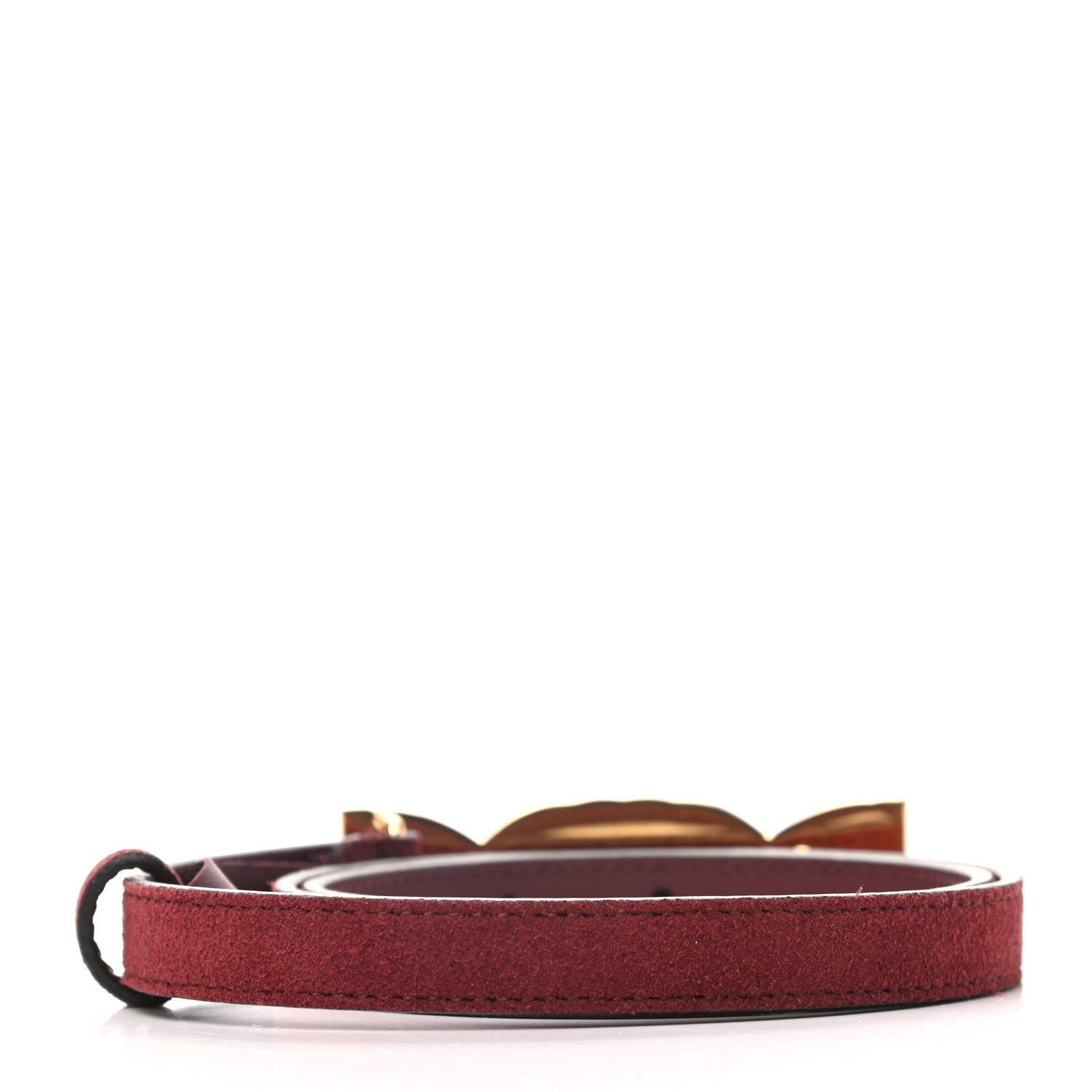 Burgundy Suede Leather Belt Strap For Louis Vuitton Buckles Womens