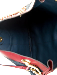 Gucci Rajah Suede Large Tote Bag in Blue