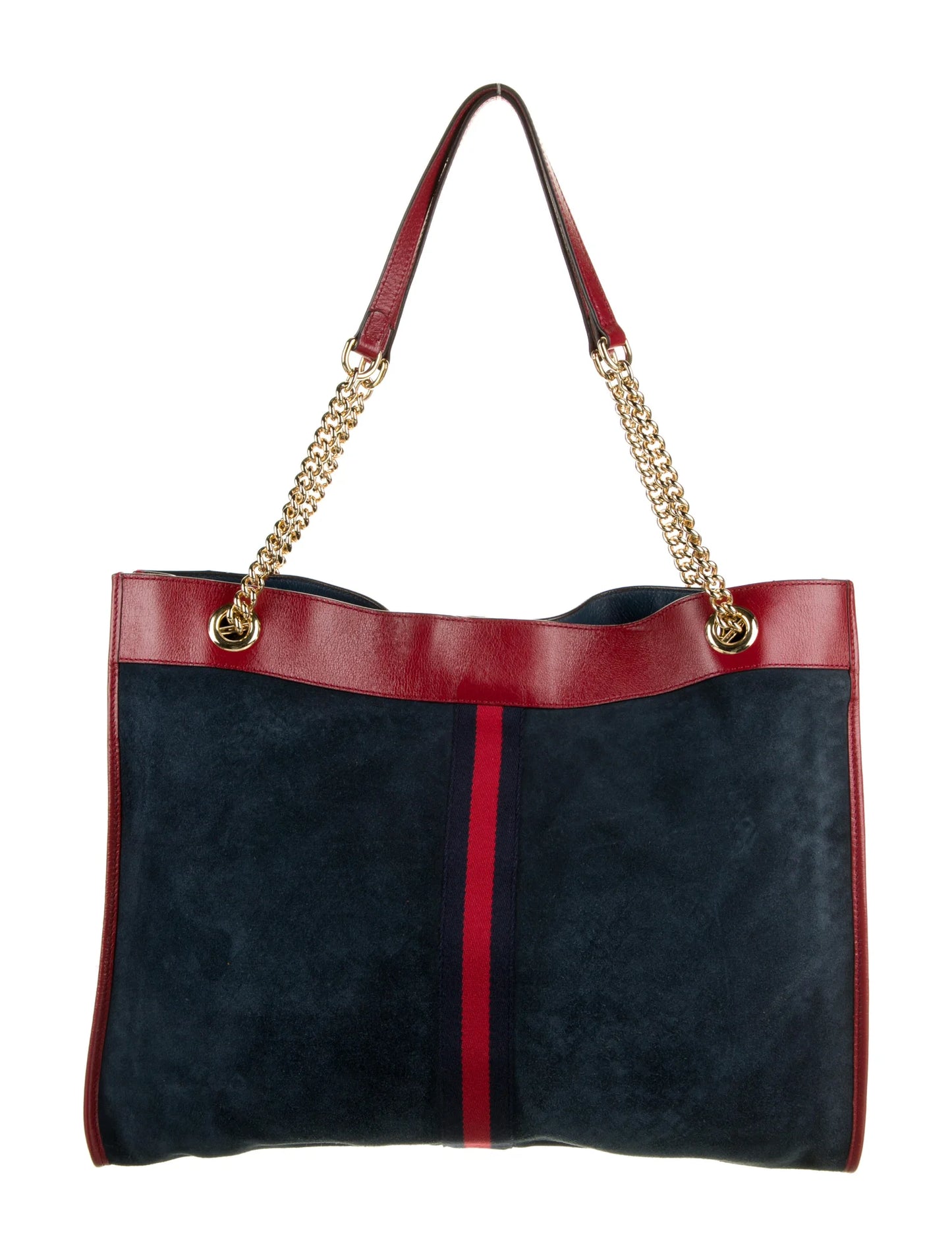 Gucci Rajah Suede Large Tote Bag in Blue