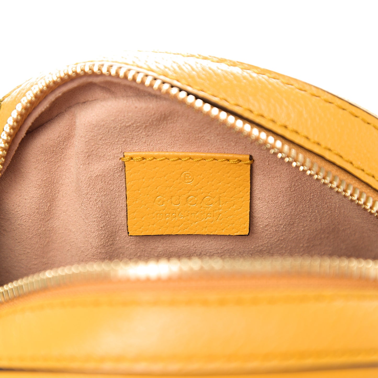 Gucci Mini Ophidia GG Flora Round Shoulder Bag in Yellow