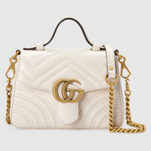 Load image into Gallery viewer, Gucci GG Marmont Mini Top Handle Bag in White